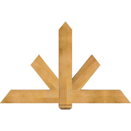 Ekena Millwork Kennewick Rough Sawn Timber Gable Bracket, Western Red Cedar, 60"W x 38"H x 4"D x 6"F, 15/12 Pitch GBW060X38X0406KEN00RWR